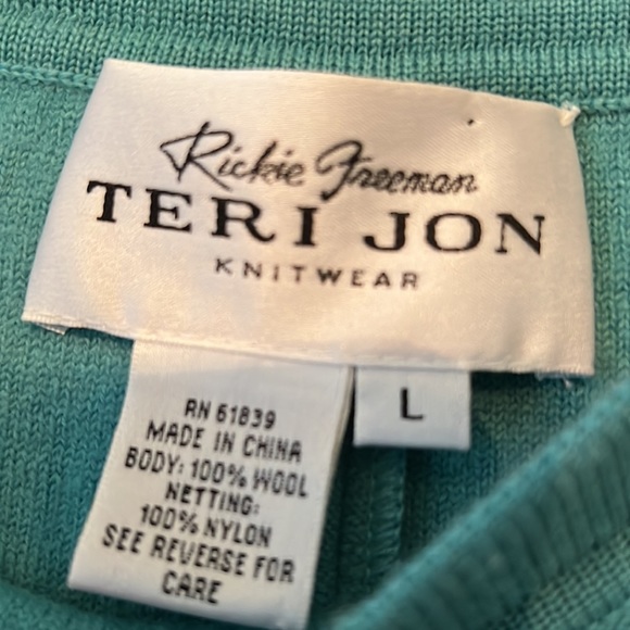 Rickie Freeman for Teri Jon sea foam green wool skirt - vintage - Picture 4 of 5